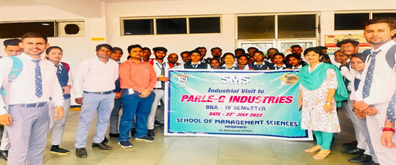 BBA 4th semester students Of SMS Varanasi visited Parle G Industries