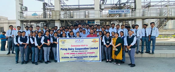 Industrial Visit to PARAG Dairy Varanasi for the Students of B.Com(H)-II