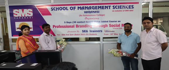 Workshop on Professional Branding through Social Media @SMS Varanasi 